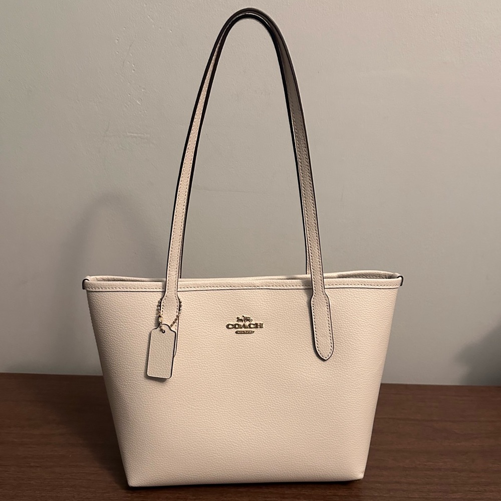 Coach Mini White Tote Bag